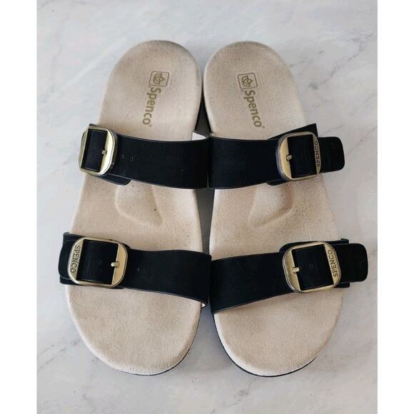 Spenco Orthotic Women’s Vista Slide Sandal Arch Support Leather Size 12D - Picture 5 of 9